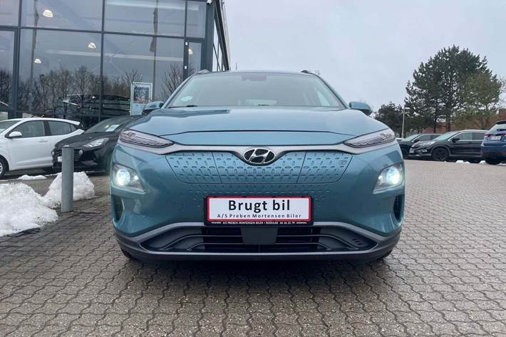 Blå Hyundai Kona fra 2020