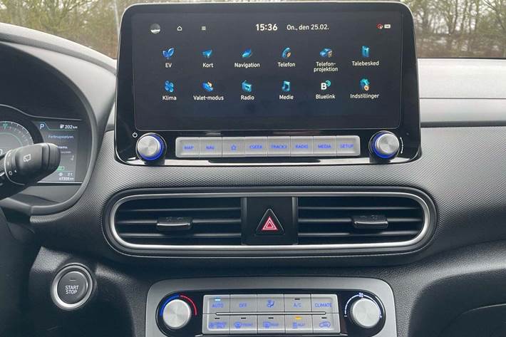 Blå Hyundai Kona fra 2020