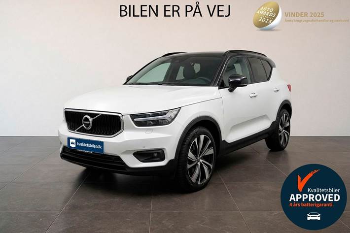 Hvid Volvo XC40 fra 2021 set udefra