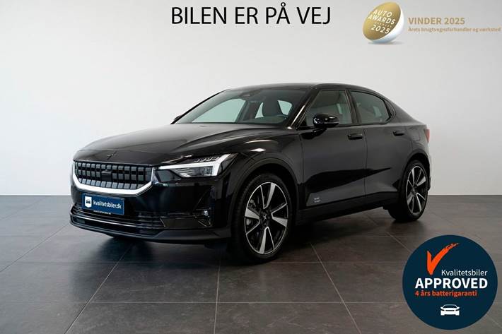 Sort Polestar 2 fra 2020 set udefra