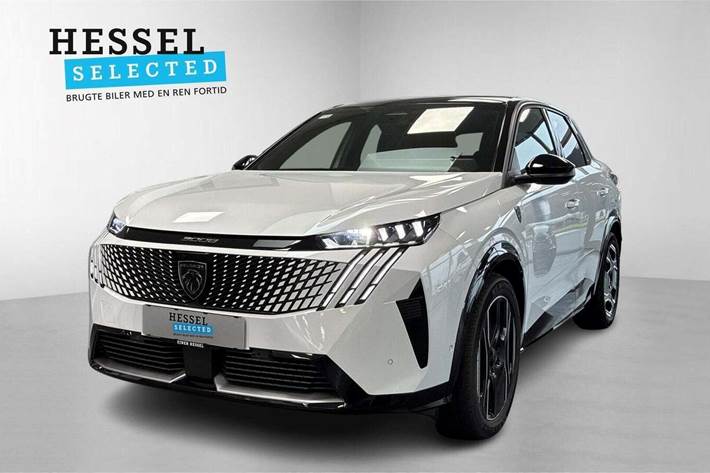 Hvid Peugeot e-3008 fra 2024 set udefra