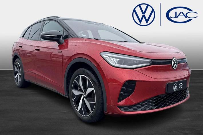 Rød VW ID.4 fra 2023 set udefra