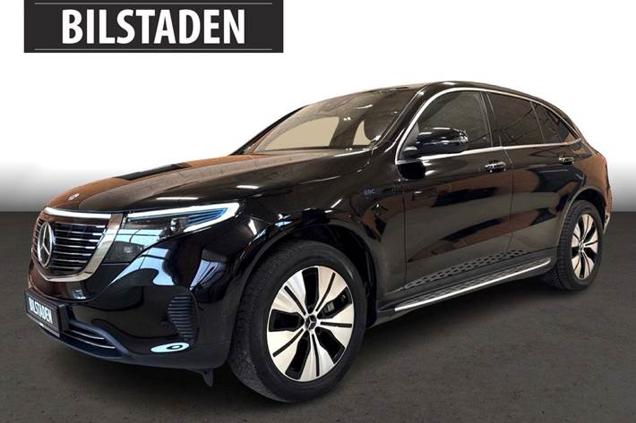 Sort Mercedes EQC400 fra 2022 set udefra