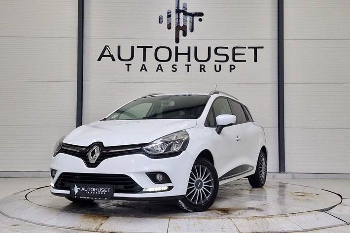 Hvid Renault Clio IV fra 2018 set udefra