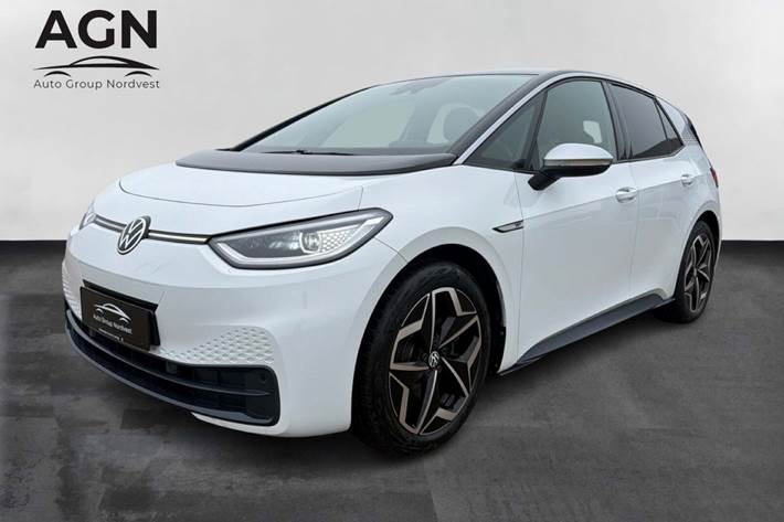Hvid VW ID.3 fra 2020 set udefra