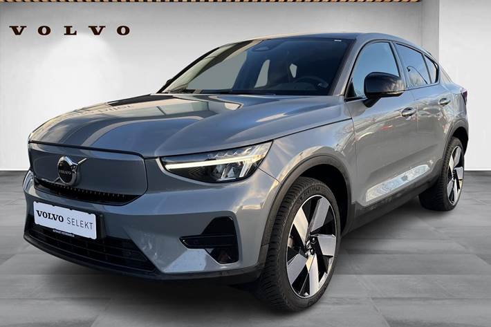 Grå Volvo C40 fra 2023 set udefra