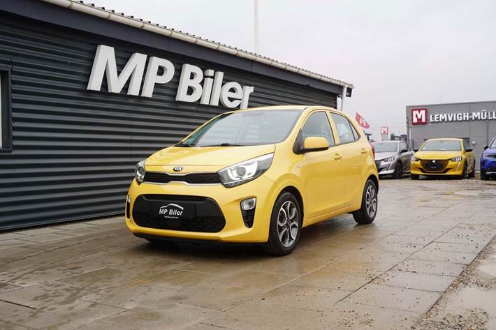 Gul Kia Picanto fra 2019 set udefra