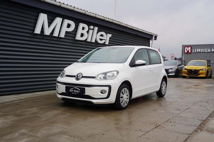 Hvid VW UP! fra 2018 set udefra