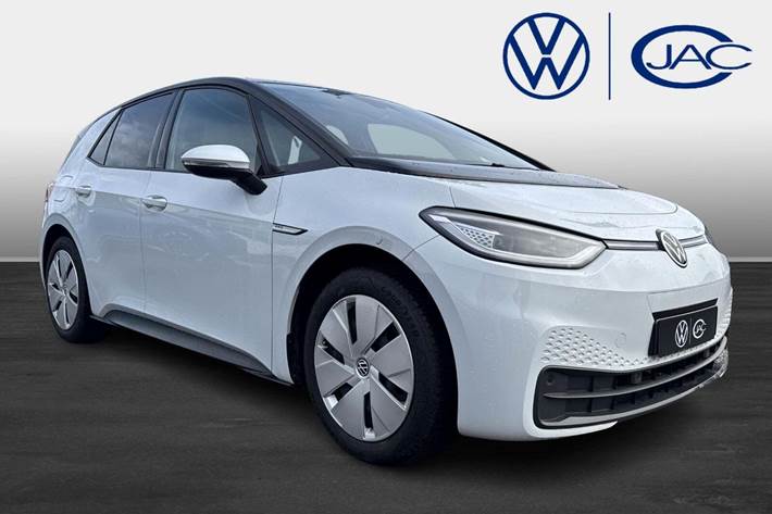 Hvid VW ID.3 fra 2021 set udefra