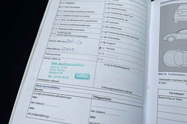 Blå VW Golf VII fra 2016