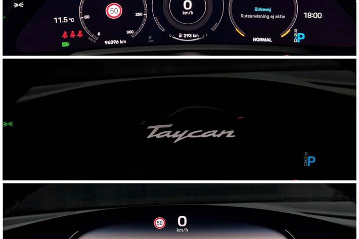 Grå Porsche Taycan fra 2022