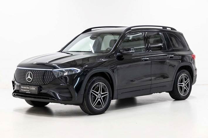 Sort Mercedes EQB250+ fra 2025 set udefra