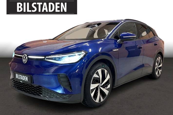 Blå VW ID.4 fra 2023 set udefra