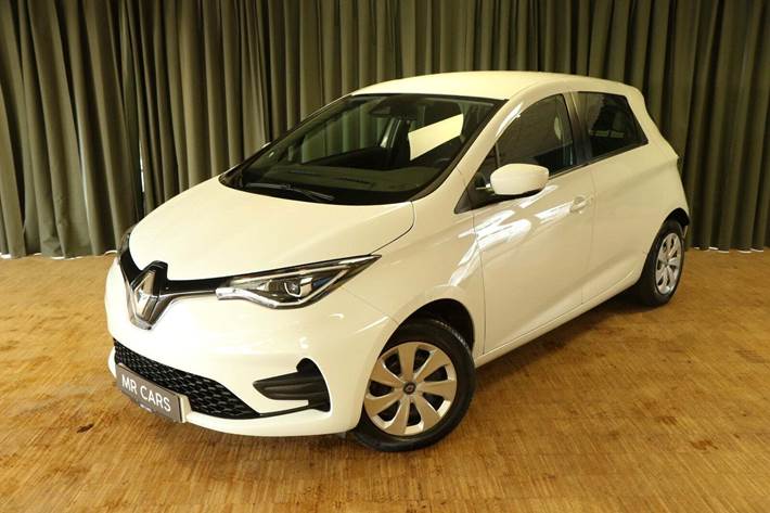 Hvid Renault Zoe fra 2021 set udefra