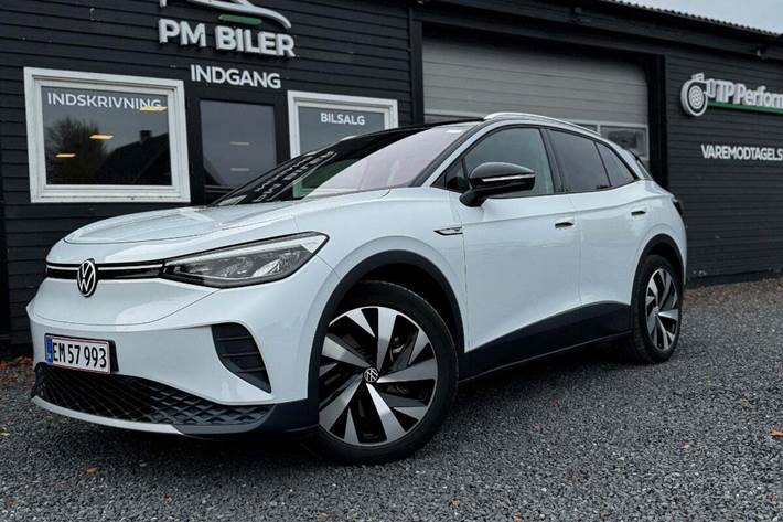 Hvid VW ID.4 fra 2021 set udefra