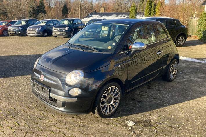Sort Fiat 500 fra 2014 set udefra