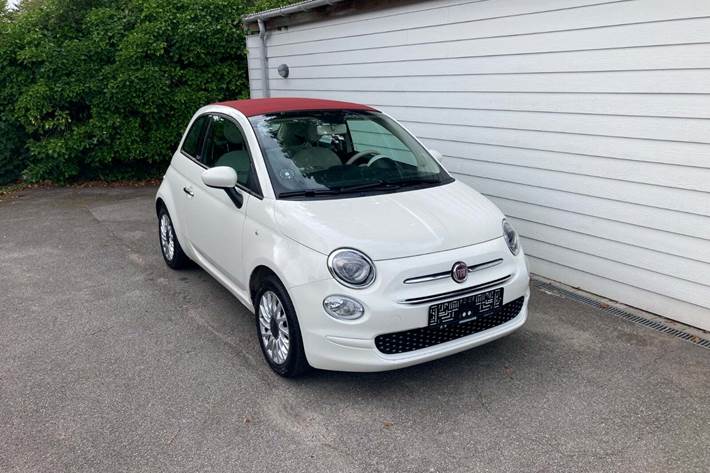 Hvid Fiat 500C fra 2020