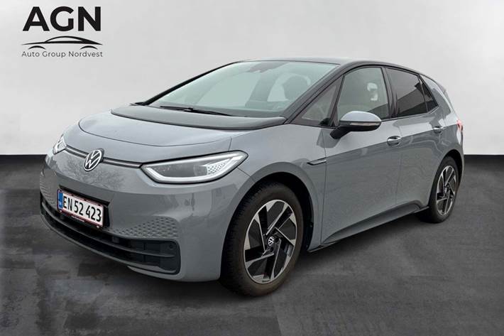 Grå VW ID.3 fra 2021 set udefra
