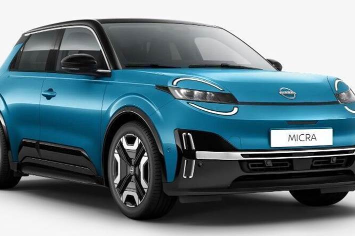 Sort Nissan Micra fra 2025 set udefra