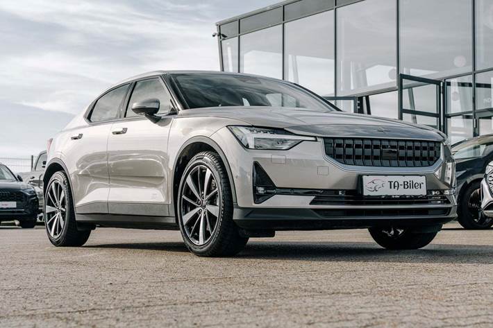 Orange Polestar 2 fra 2021 set udefra