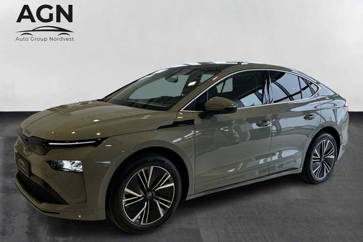 Grå Skoda Enyaq fra 2026 set udefra