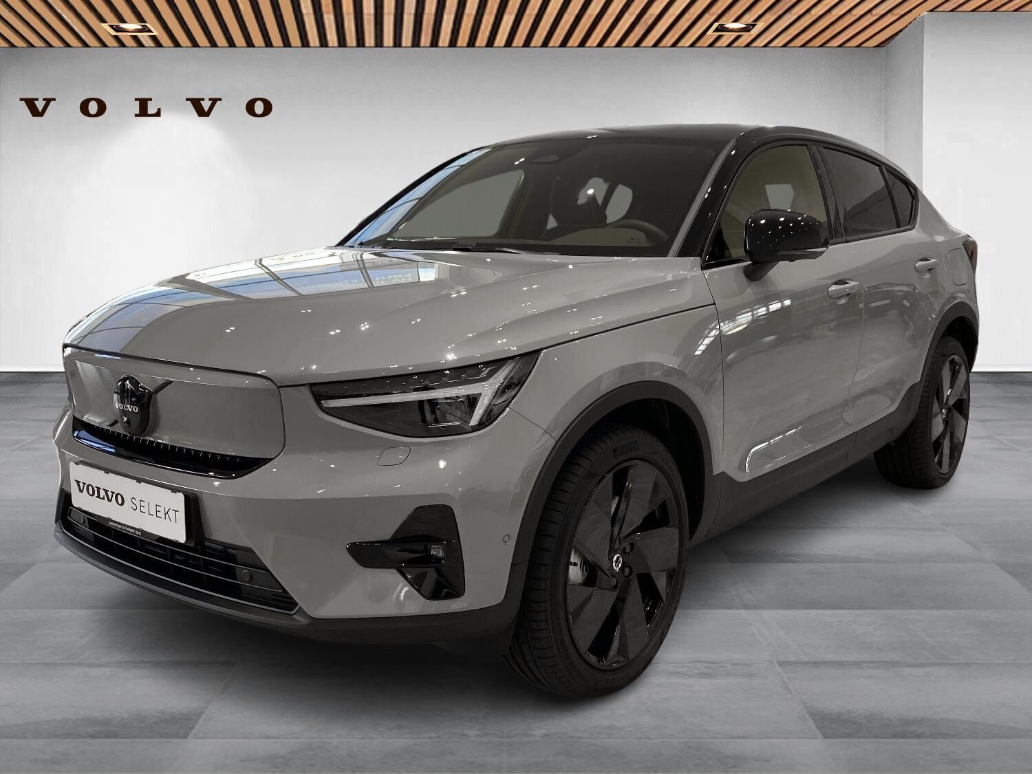 Grå Volvo EC40 fra 2025 set udefra