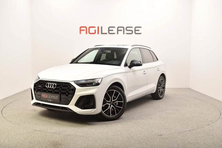 Hvid Audi Q5 fra 2021 set udefra