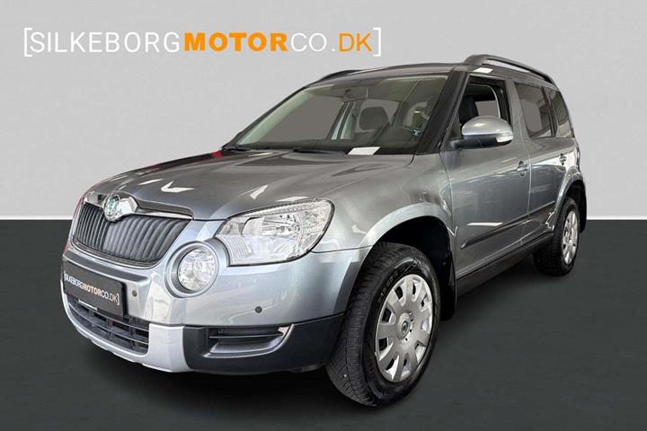Blå Skoda Yeti fra 2012 set udefra