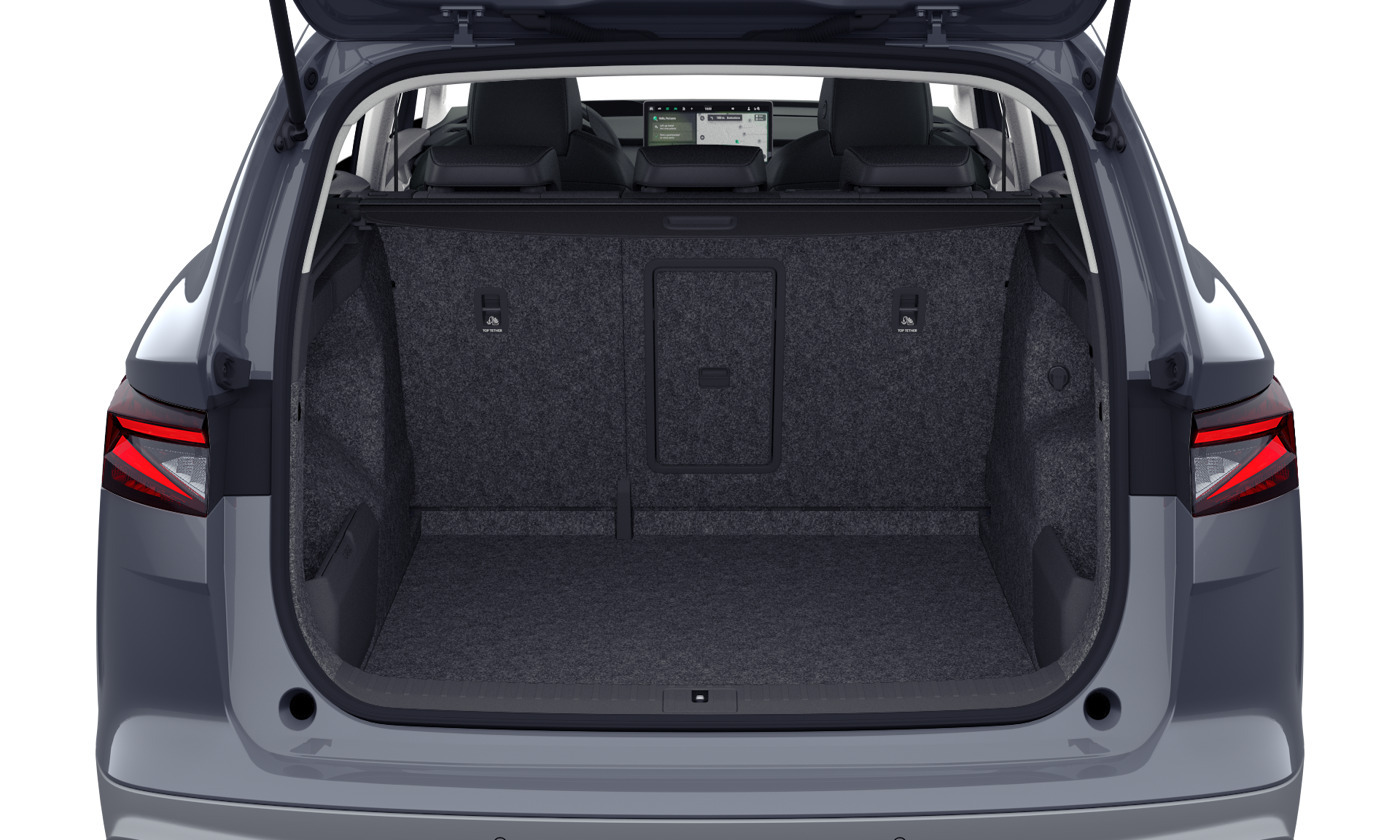 Grå Skoda Enyaq fra 2026