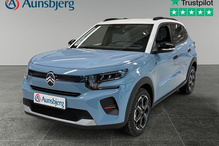 Blå Citroën ë-C3 fra 2024 set udefra