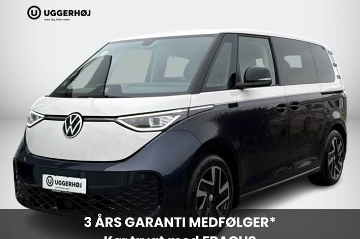 Blå VW ID.Buzz fra 2023 set udefra