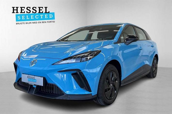 Blå MG 4 fra 2023 set udefra