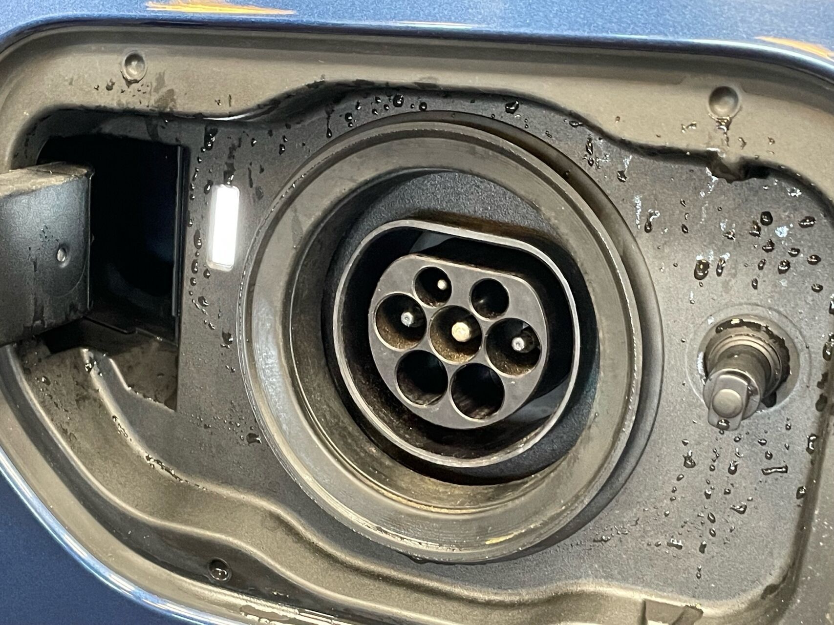 Blå BMW 530e fra 2021