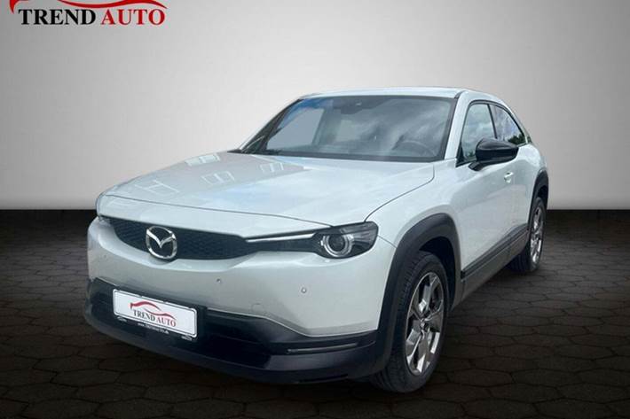 Hvid Mazda MX-30 fra 2021 set udefra