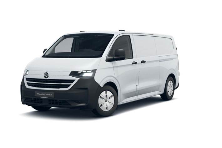 Hvid VW Transporter fra 2025