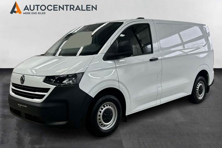 Hvid VW e-Transporter fra 2025 set udefra