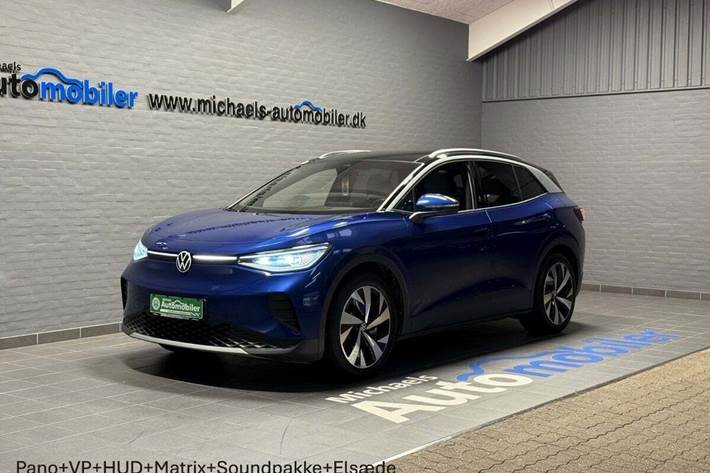 Blå VW ID.4 fra 2024 set udefra