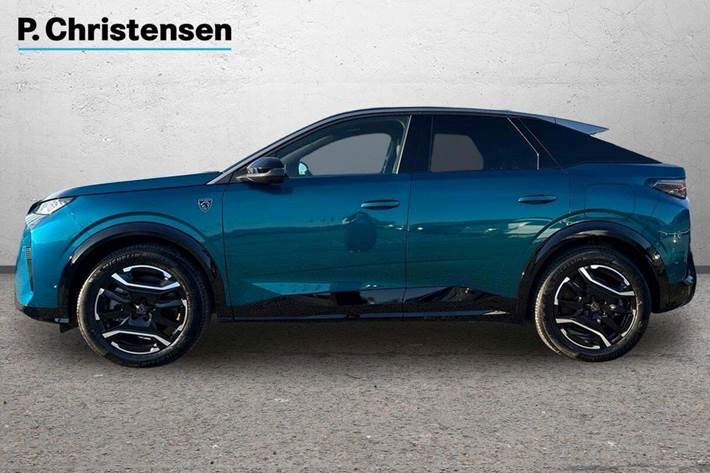 Blå Peugeot e-3008 fra 2025
