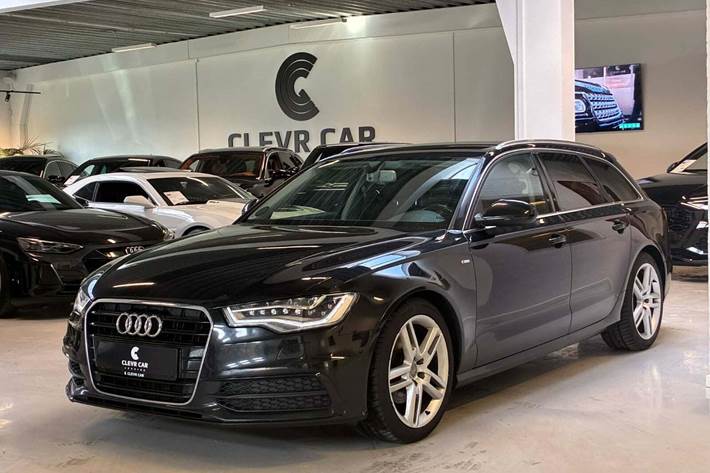 Sort Audi A6 fra 2014 set udefra