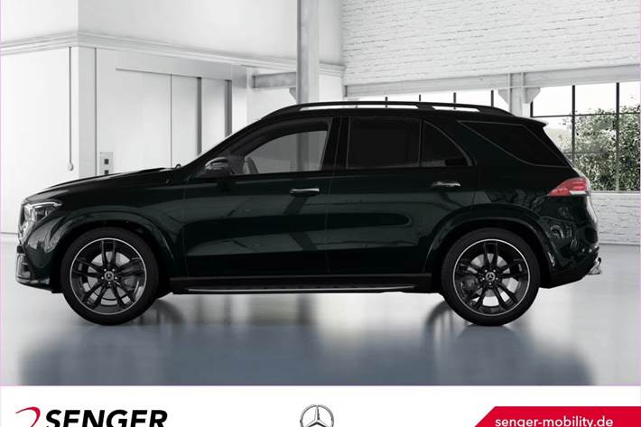 Grøn Mercedes GLE350 de fra 2025