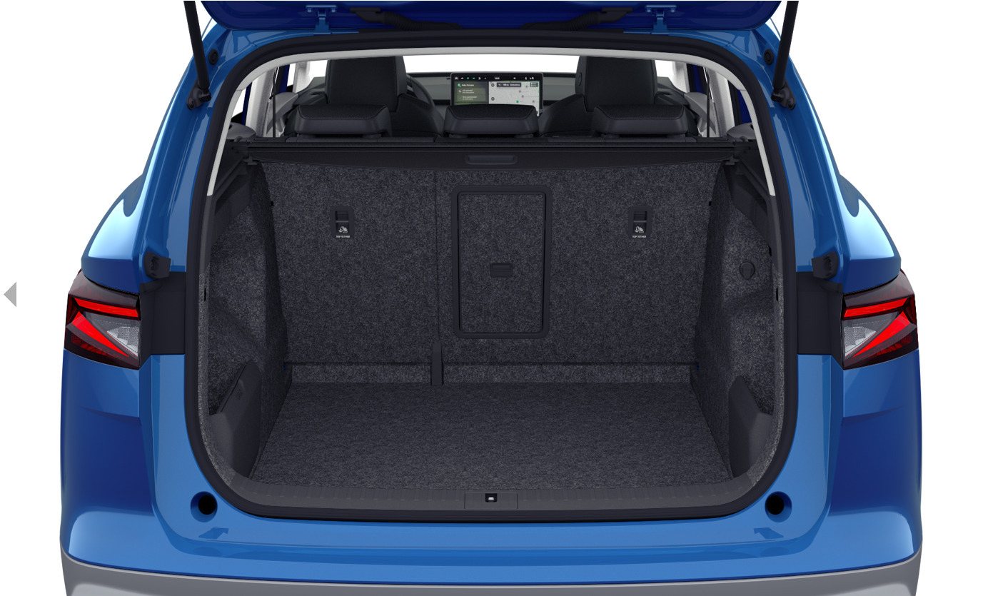 Blå Skoda Enyaq fra 2026