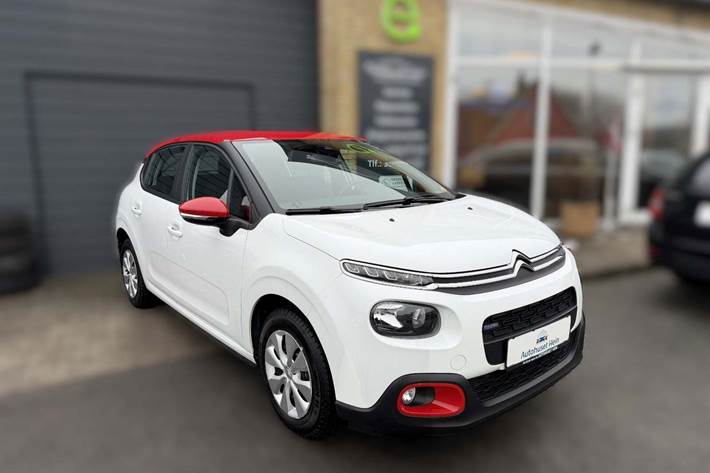 Hvid Citroën C3 fra 2017 set udefra