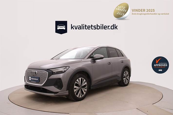 Grå Audi Q4 fra 2021 set udefra