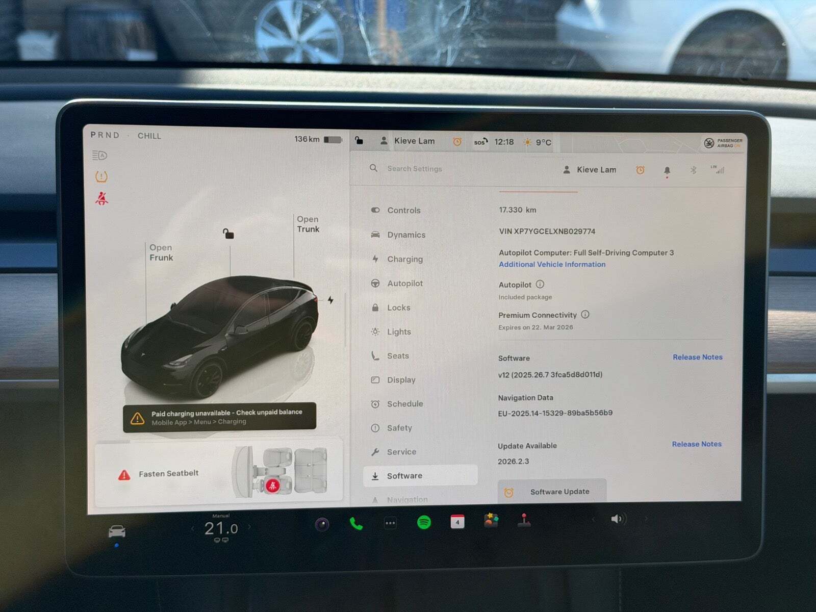 Sort Tesla Model Y fra 2022
