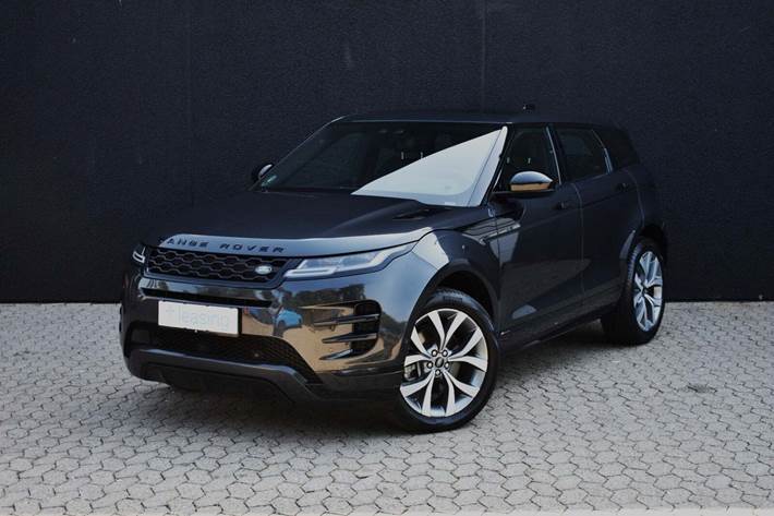 Grå Land Rover Range Rover evoque fra 2019 set udefra