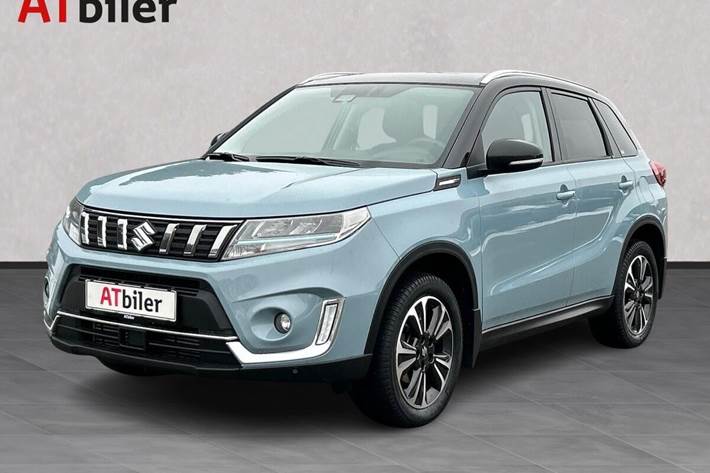 Blå Suzuki Vitara fra 2020 set udefra