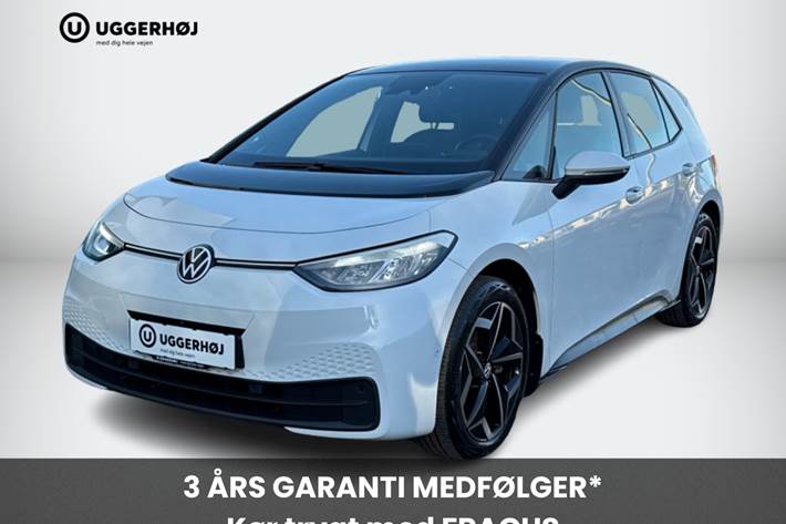 Hvid VW ID.3 fra 2022 set udefra