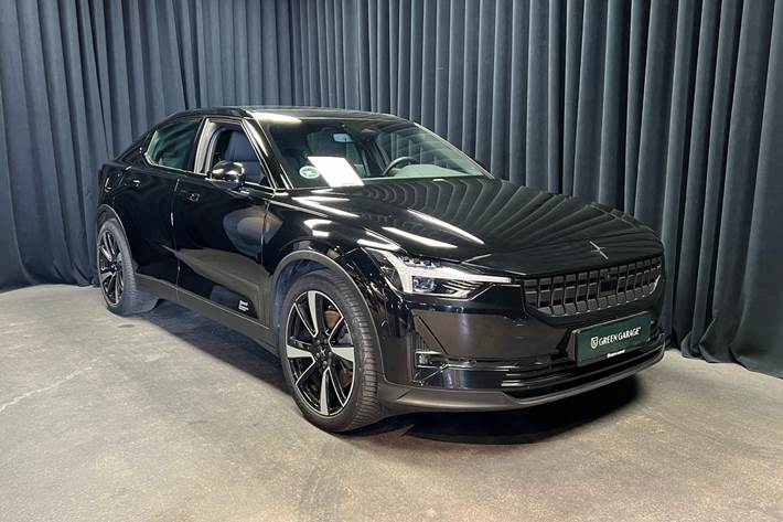 Sort Polestar 2 fra 2023 set udefra