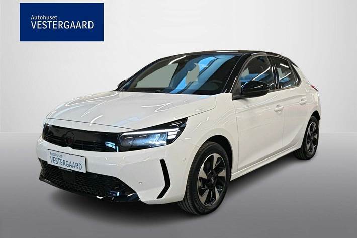 Hvid Opel Corsa-e fra 2024 set udefra
