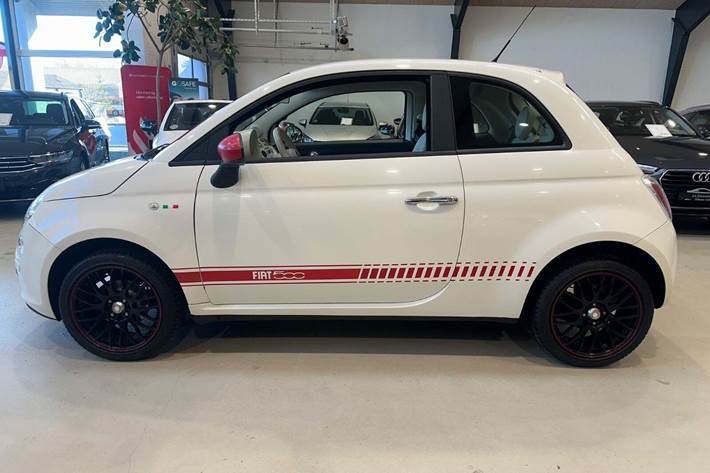 Hvid Fiat 500 fra 2011